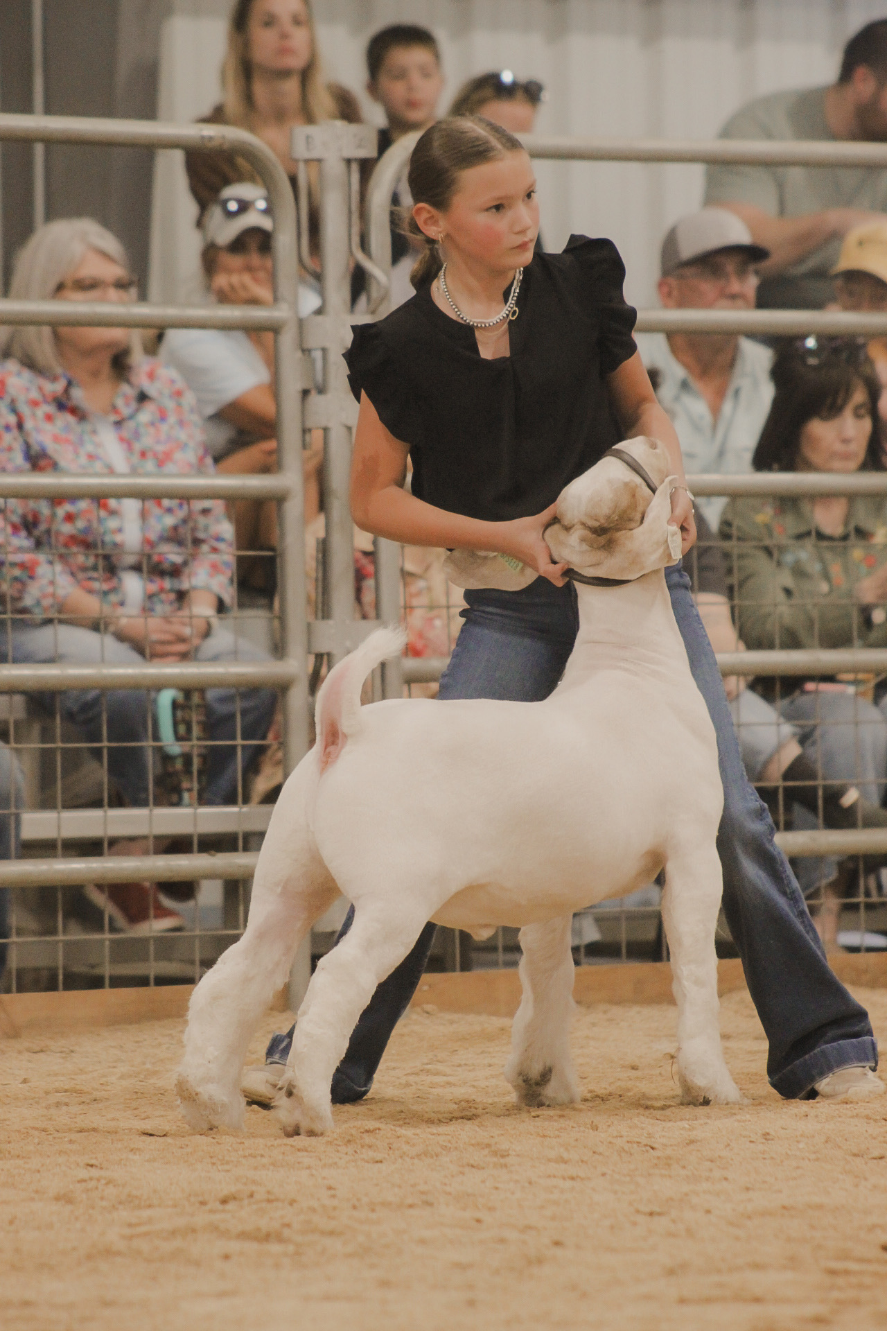 Brooklyn showing her goat