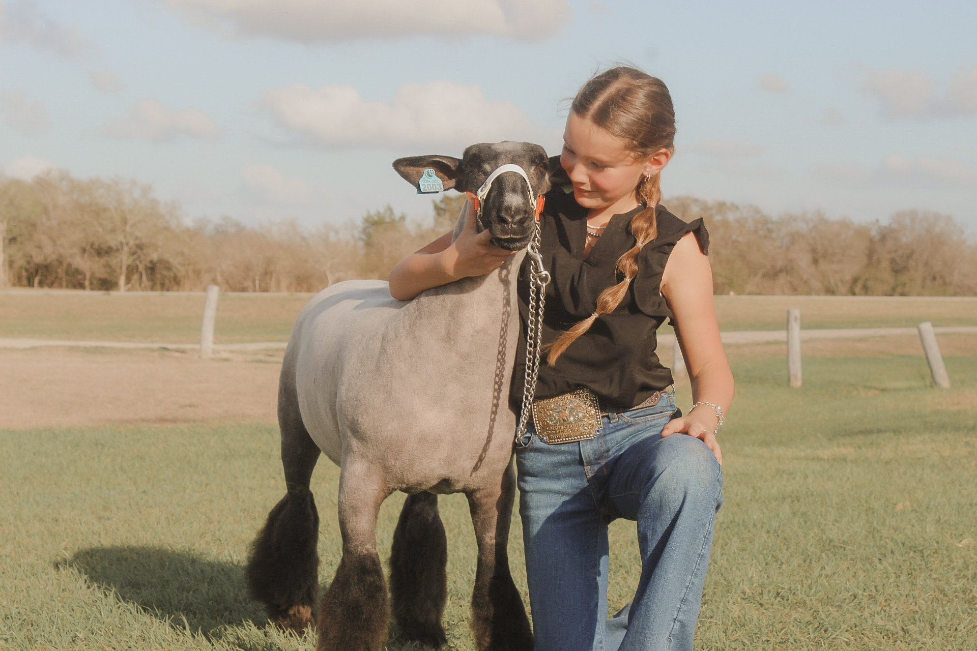 Brooklyn with her show animal